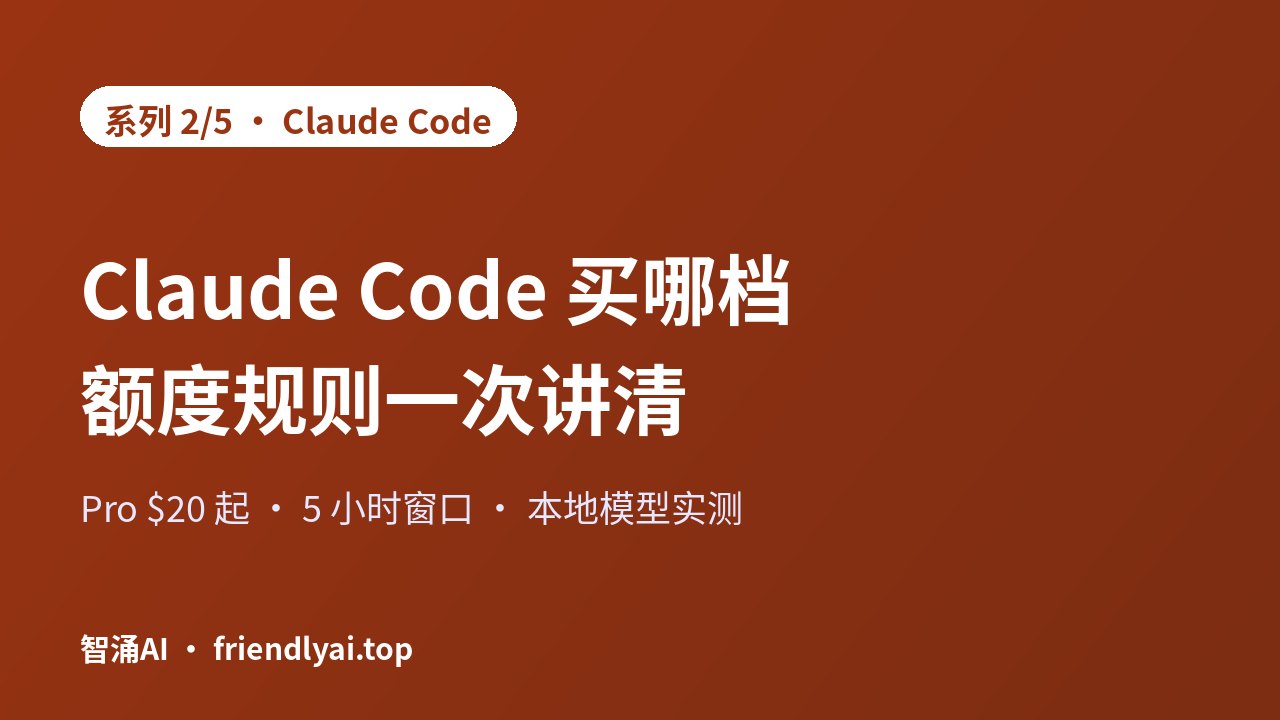 系列 2/5 封面：Claude Code 怎么买、多少钱、怎么用，附接本地模型实测